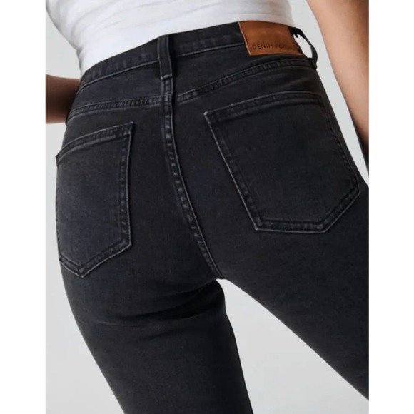 ARITZIA DENIM FORUM Jeans Womens 29 Black The Arlo High Rise Straight 28L - Picture 6 of 16